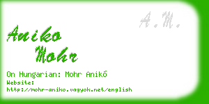 aniko mohr business card