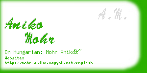 aniko mohr business card